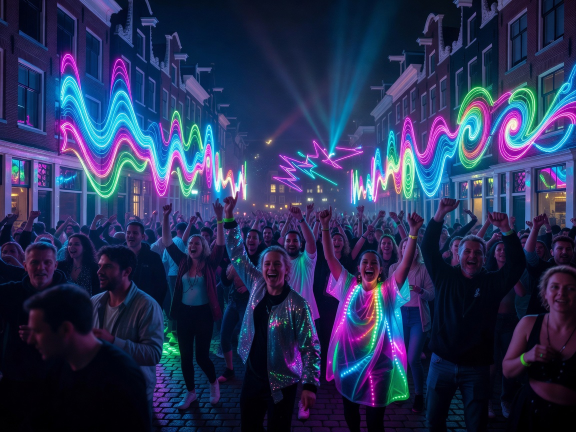 Amsterdam Canal and Night Club Venue Lighting