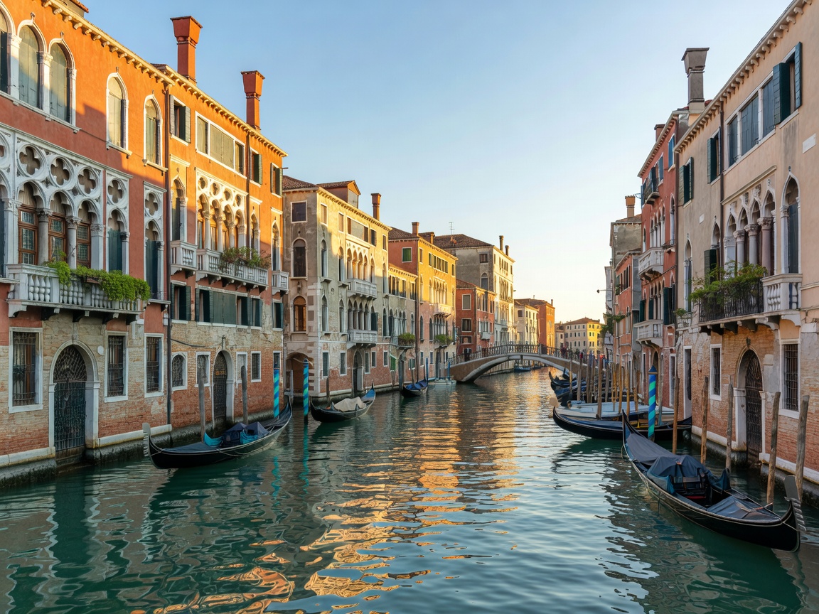 Venice Canal with Historic Architecture